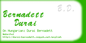 bernadett durai business card